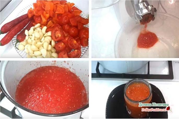 Kavanozlarda kış için domates