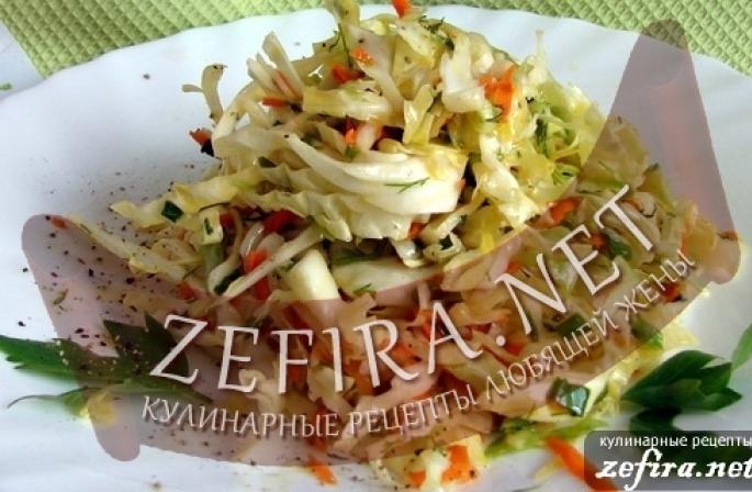 Amazingly tasty and simple white cabbage salads