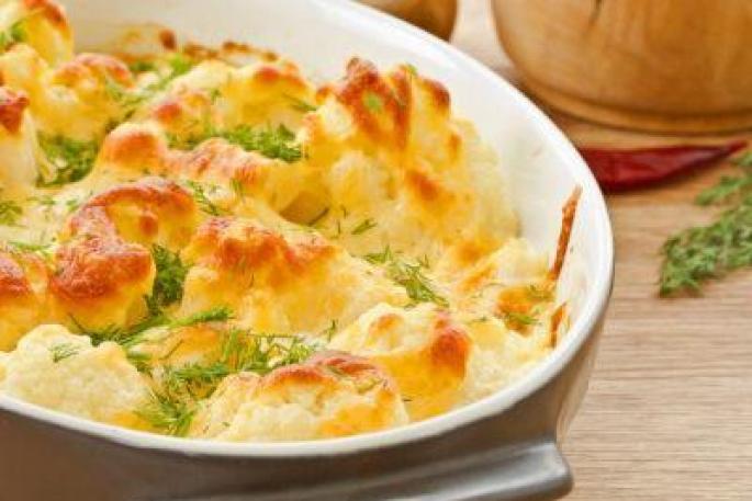 Cauliflower baked with cheese Cauliflower baked with cheese recipe